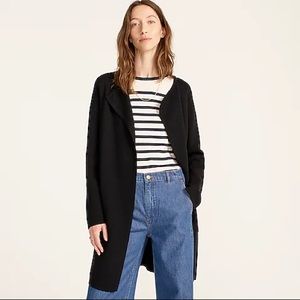 J. Crew Juliette Collarless Sweater-Blazer, Black